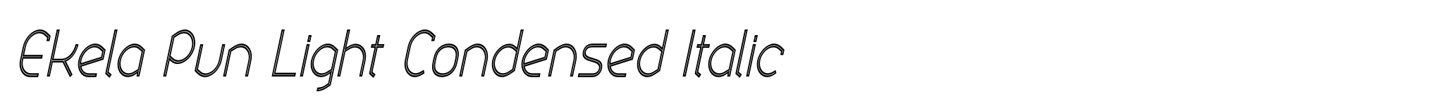 Ekela Pun Light Condensed Italic image
